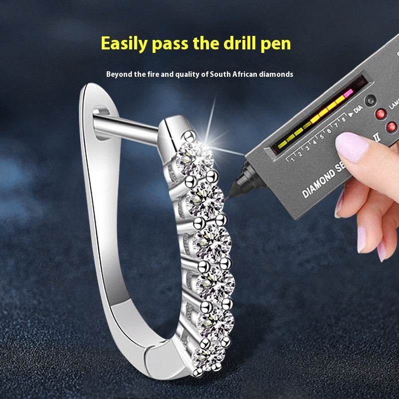 925 Sterling Silver U-shaped Earrings ladys earrings Distinguished Fine Apparel