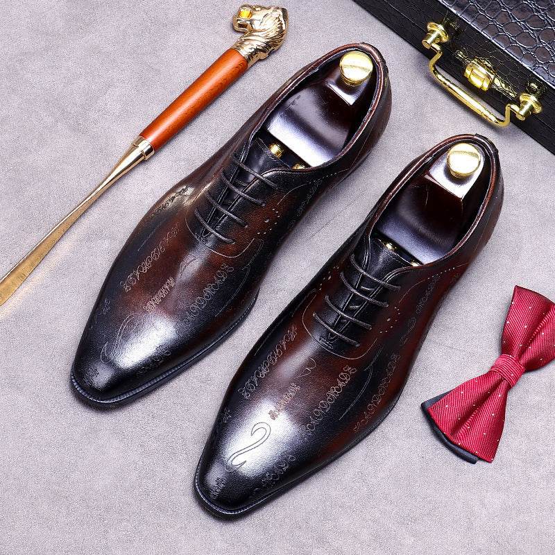 Gentlemen's High-Class Business Footwear - Formal Distinguished and Opulent gents shoes Distinguished Fine Apparel Dark Brown 37