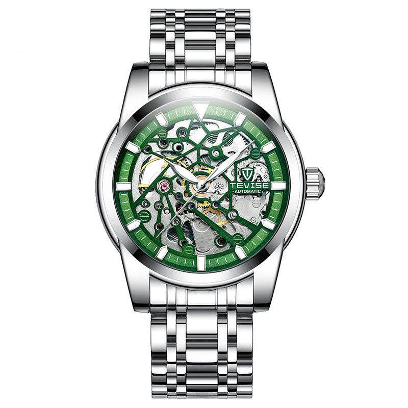Stainless Steel Luminous Gentleman's Watch - Blue Black Green or Gold gents watches Distinguished Fine Apparel Green