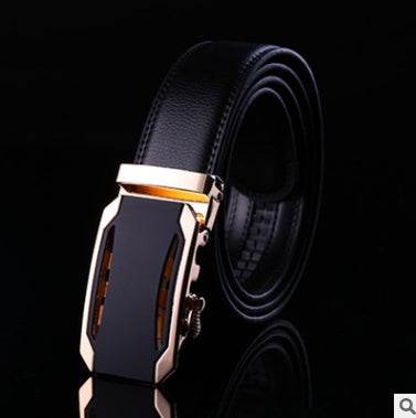Men's Professional Business leather belt With automatic buckle formal wear Distinguished Fine Apparel 23 110 130cm