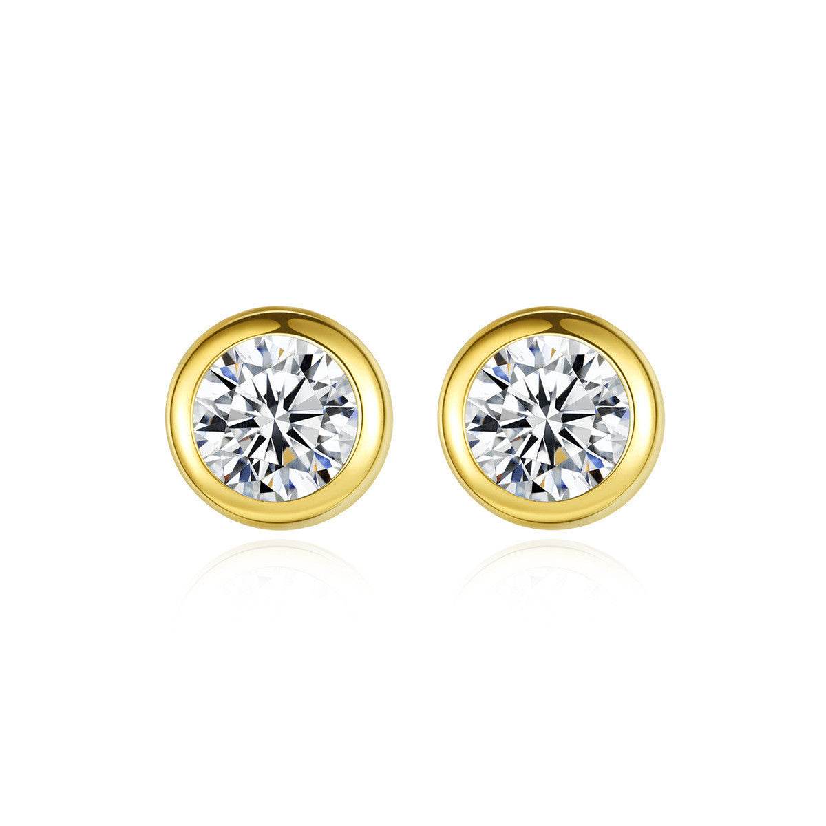 Wild 14K Gold Zircon Earrings – Bold Glamour Meets Everyday Luxury ladys earrings Distinguished Fine Apparel Gold