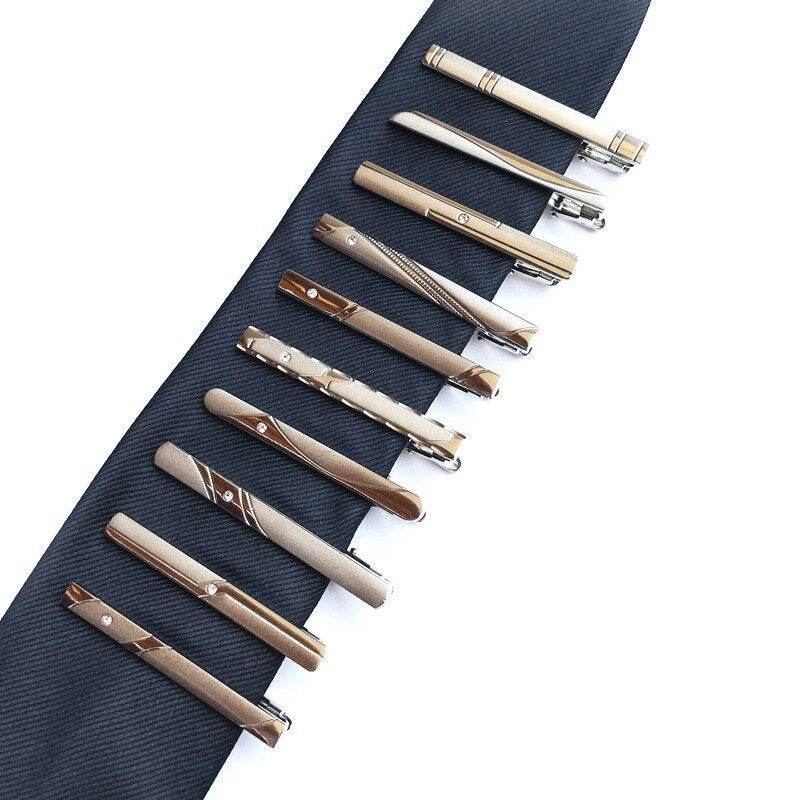 Formal silver Men's Gold Business Tie Clips gents accessorys Distinguished Fine Apparel