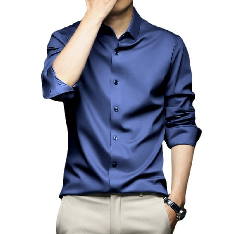 Long Sleeve Shirt Men's Anti-wrinkle Non-ironing Business Clothing Shirt gents Shirts Distinguished Fine Apparel