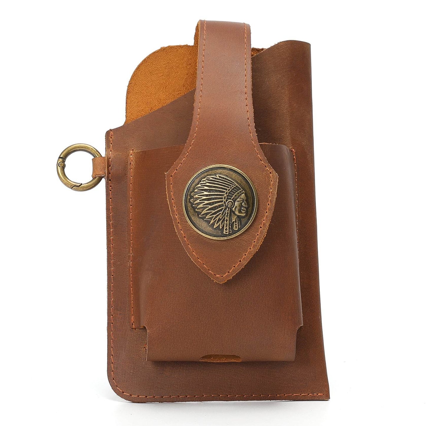 Sophisticated Genuine Leather Phone Belt Bag - Excellent Quality gents accessorys Distinguished Fine Apparel