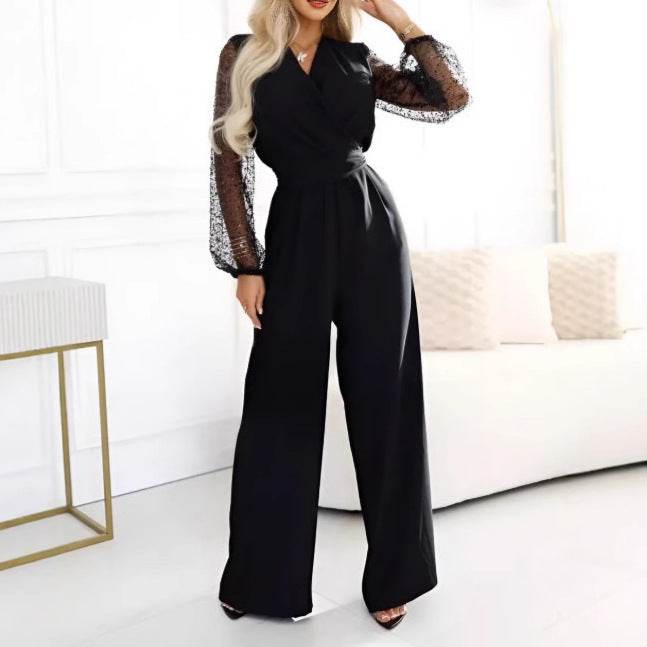 Sequined Top Wide Leg Pants Casual Suit for Women's Elegant Look ladys suit Distinguished Fine Apparel