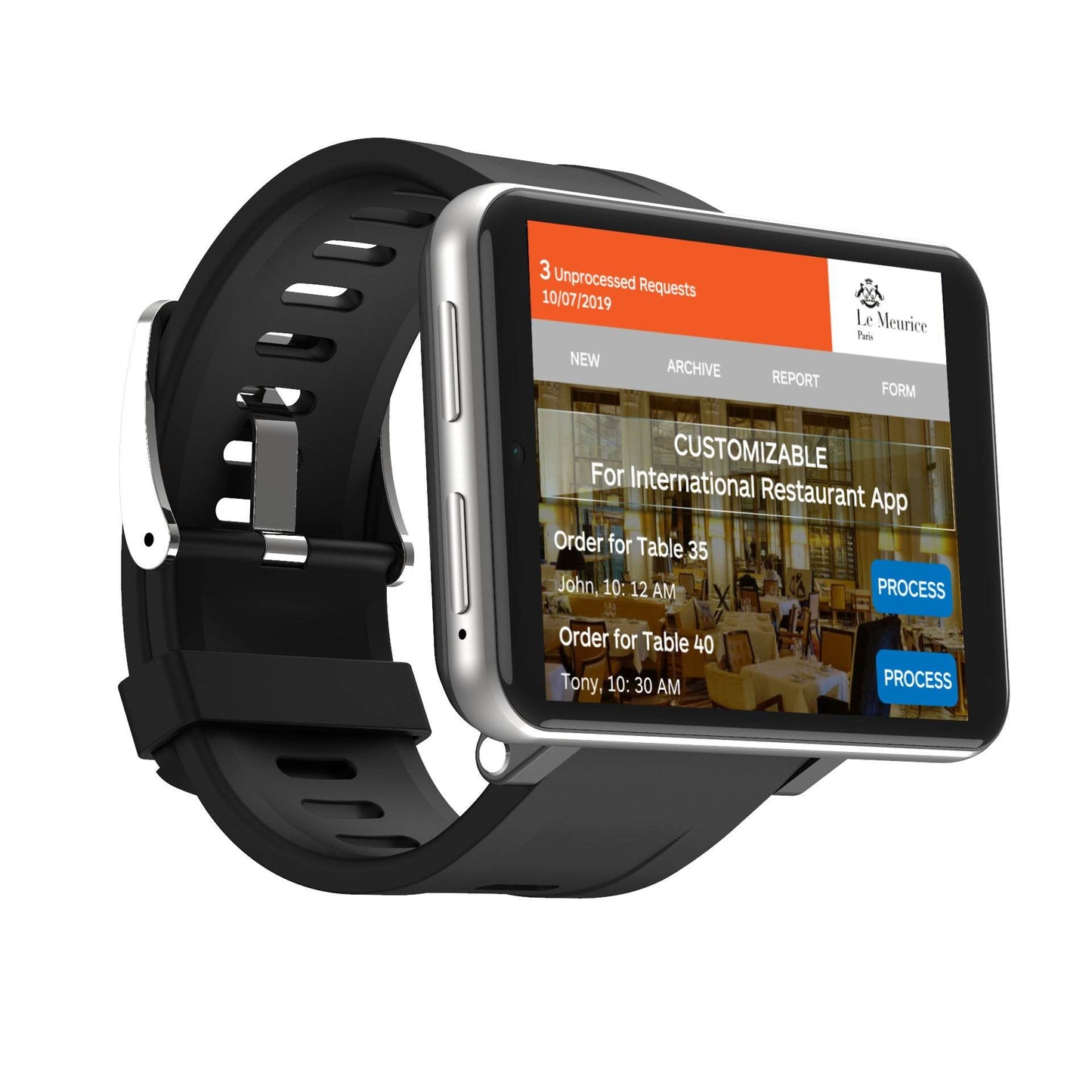 Gentleman's Big screen smart watch - Versatile and Functional smart watch Distinguished Fine Apparel