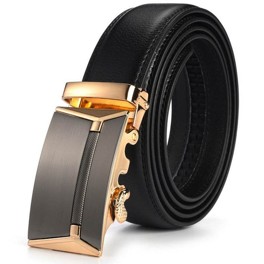 Business Belt for the Larger Discerning Gentleman with Automatic Belt Buckle gents belt Distinguished Fine Apparel