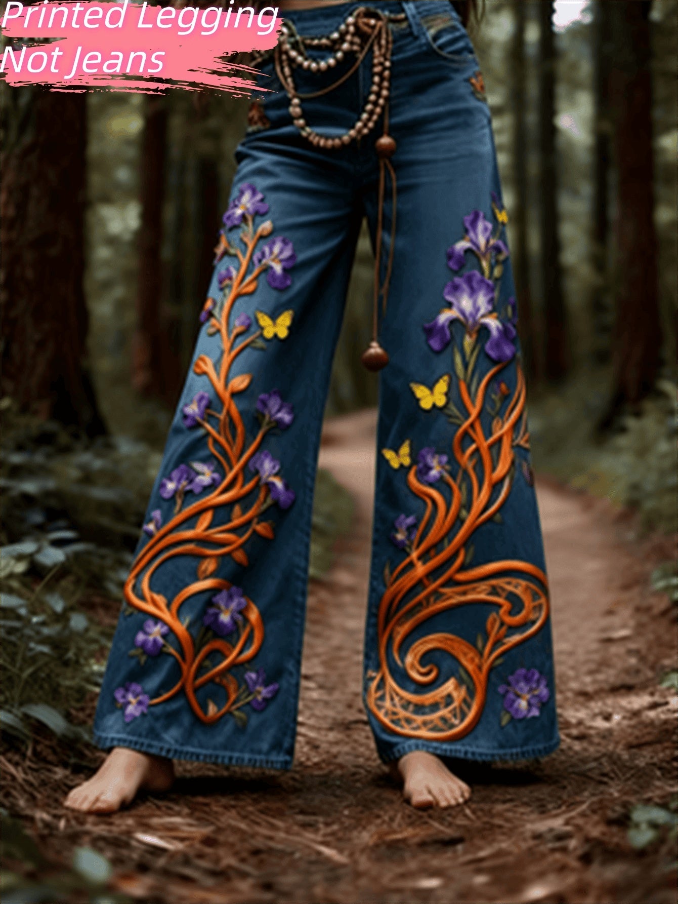 Fashionable Casual Women's Jeans - Beautiful Floral Wear womens pants Distinguished Fine Apparel