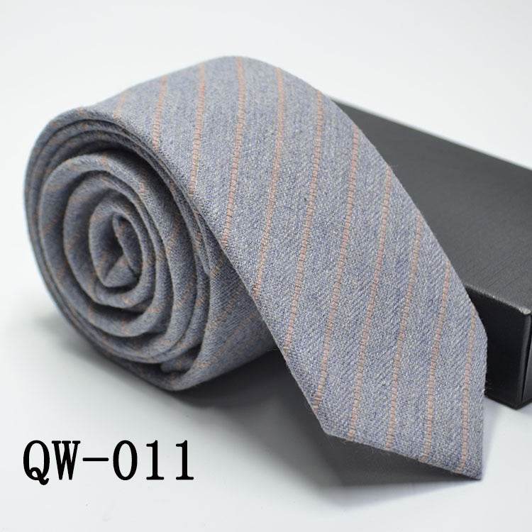 Mens Tie Super Narrow Wool-like Elegant Business Wear gent's ties Distinguished Fine Apparel QW011