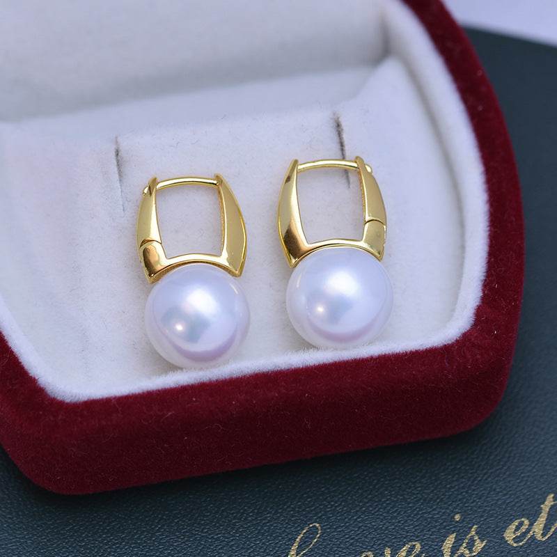 Elegant Geometric Pearl Earrings – Simple & Sophisticated Women’s Fashion ladys earrings Distinguished Fine Apparel