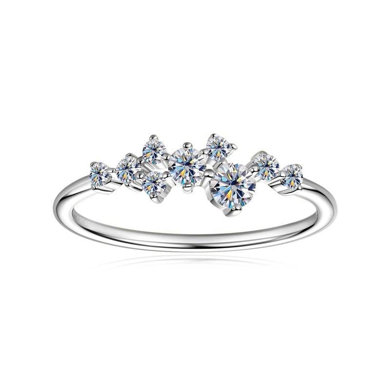 Moissanite Ring Women's Starry Sterling Silver ladys ring Distinguished Fine Apparel