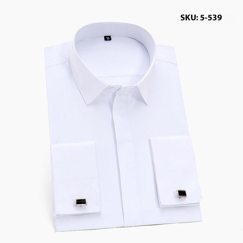 Men's Long Sleeve Business Shirt - Non-ironing mens shirt Distinguished Fine Apparel 5539 M