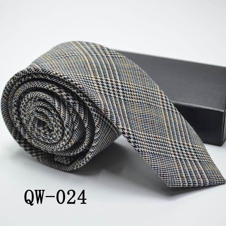 Mens Tie Super Narrow Wool-like Elegant Business Wear - Distinguished Fine Men's & Women's Apparel