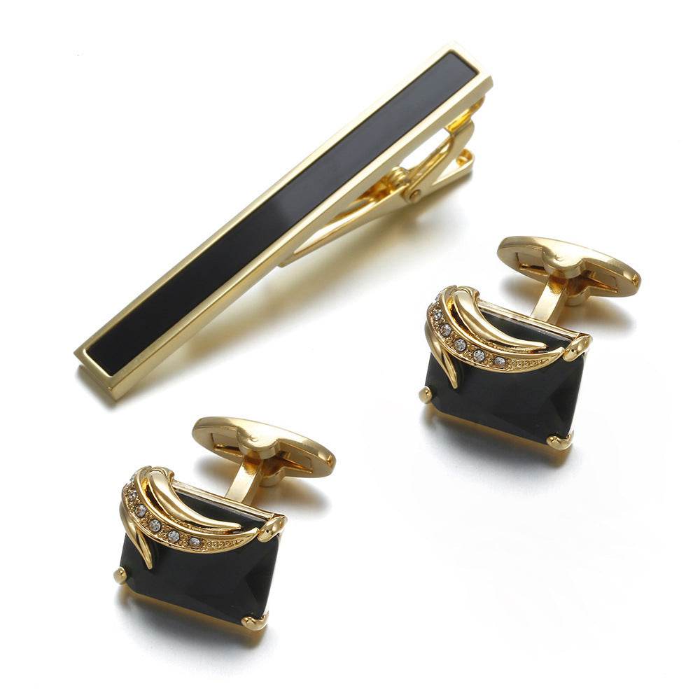 European And American Distinguished Gentlemen's Tie Clip And Cufflinks Set gents accessorys Distinguished Fine Apparel