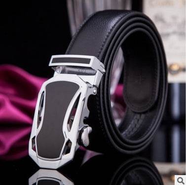 Men's Professional Business leather belt With automatic buckle formal wear Distinguished Fine Apparel 25 110 130cm
