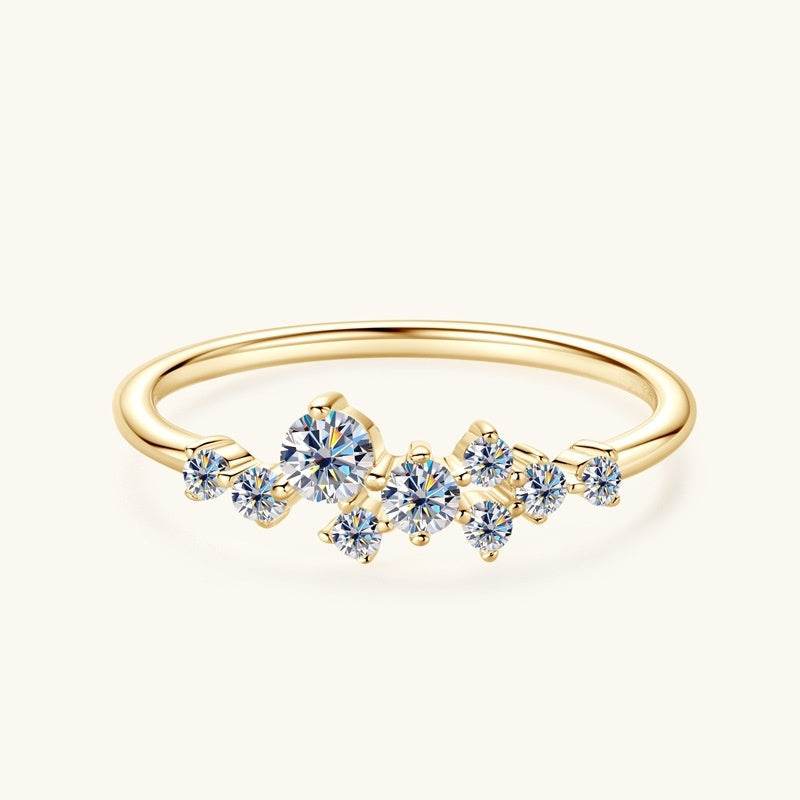 Moissanite Ring Women's Starry Sterling Silver ladys ring Distinguished Fine Apparel