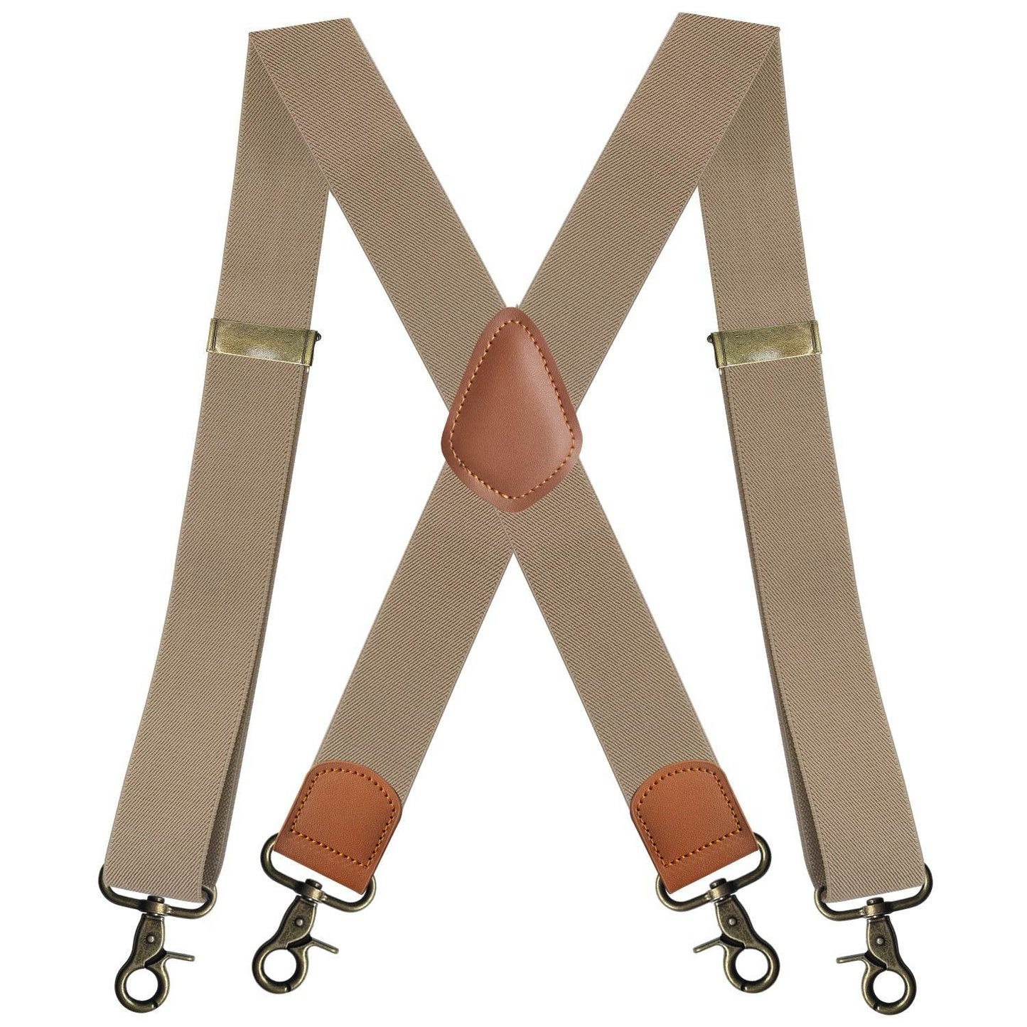 Elastic Straps X-type Suit Pants Suspenders - Quality Bronze Buckling formal wear Distinguished Fine Apparel