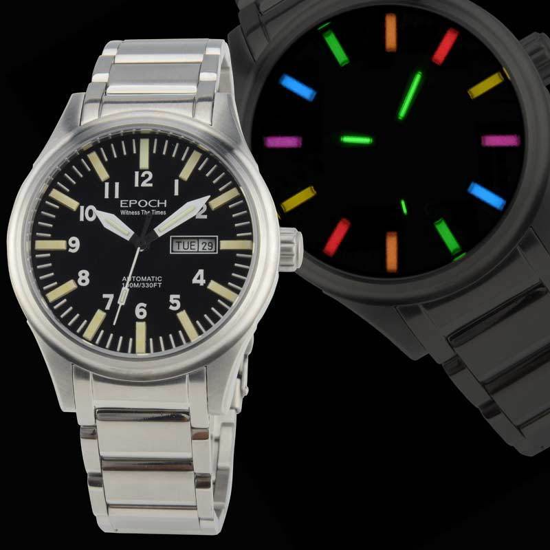 50% Off Gentlemen's Timepiece - Waterproof Luminesce Automatic Mechanical Rainbow Design gents watches Distinguished Fine Apparel