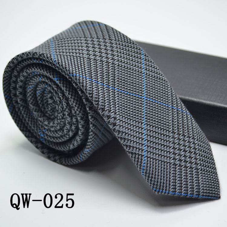 Mens Tie Super Narrow Wool-like Elegant Business Wear - Distinguished Fine Men's & Women's Apparel