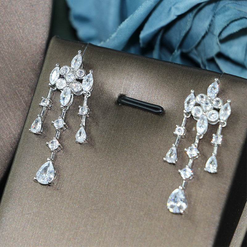 Bridal 3A Zircon Jewelry Set – Four-Piece Wedding Elegance jewelry set Distinguished Fine Apparel