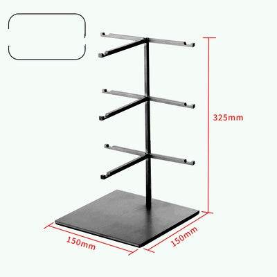 Stainless Steel Eyeglass Display Rack – Sleek, Space-Saving Sunglasses Holder gents accessorys Distinguished Fine Apparel Black Three layers