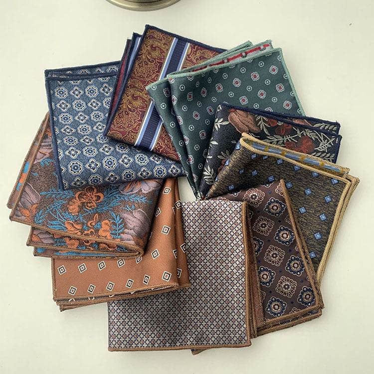 Men's British Small Square Handkerchief For Suit Pockets gent's ties Distinguished Fine Apparel