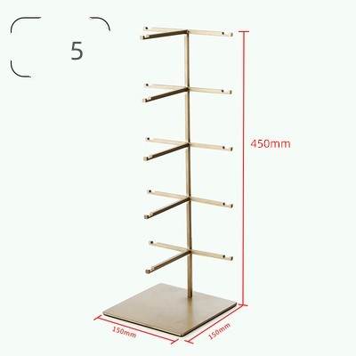 Stainless Steel Eyeglass Display Rack – Sleek, Space-Saving Sunglasses Holder gents accessorys Distinguished Fine Apparel Gold Fifth floor