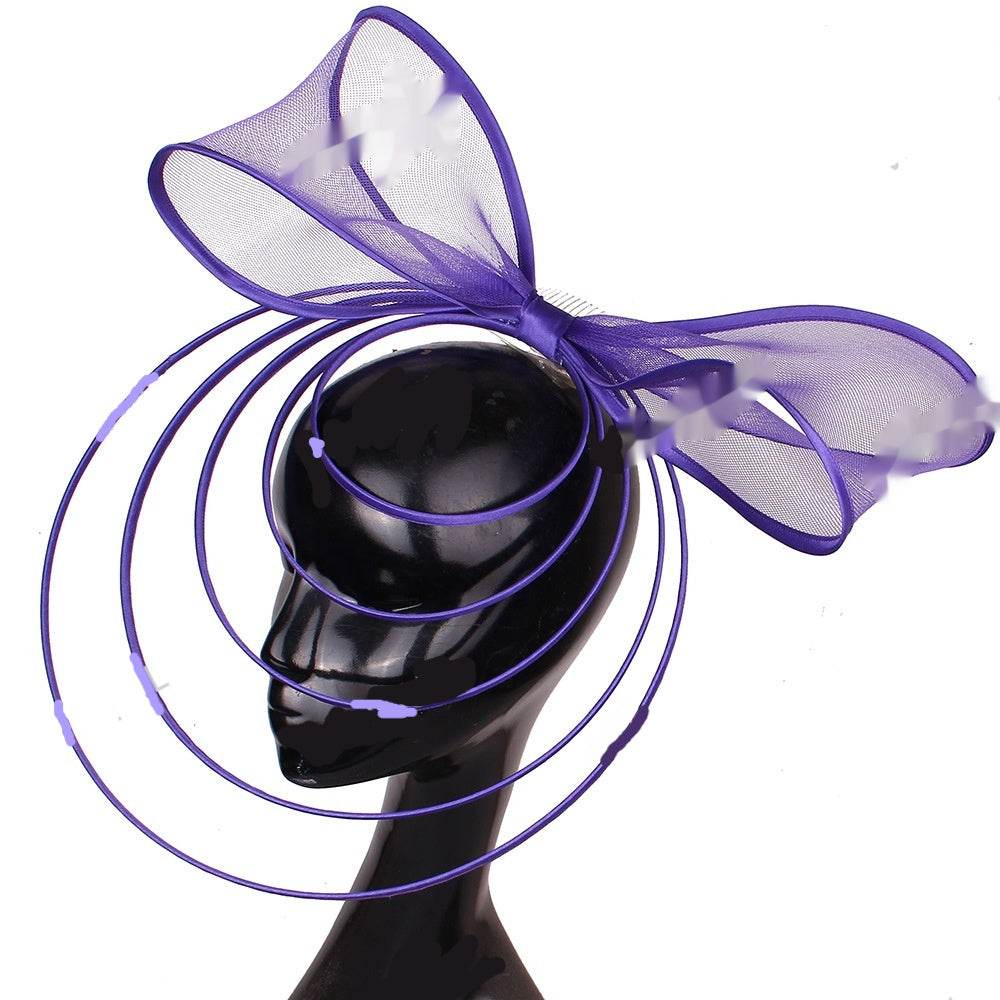 Racing Festival Fashion High-end Top Hat Hair Accessories ladys hats Distinguished Fine Apparel Purple