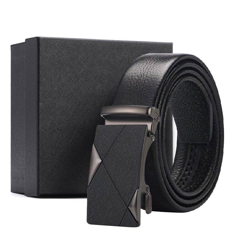 Men's Genuine Leather Belt - Classic, Modern, Business Styles formal wear Distinguished Fine Apparel Five pointed star header layer Gift Box Included