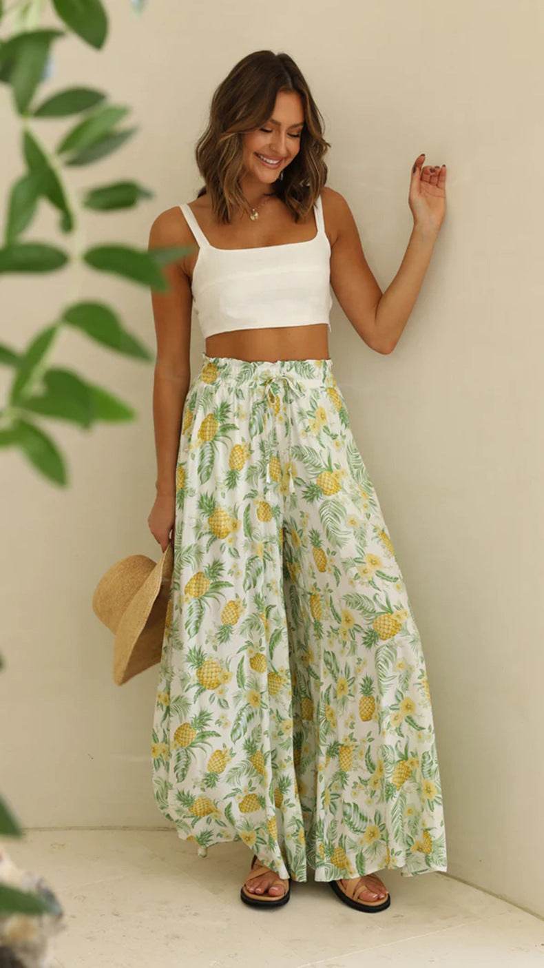Women's Wide Leg Pants - Loose Comfy Casual - ladys pants Distinguished Fine Apparel