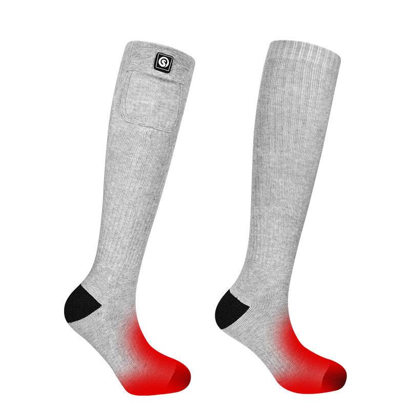 Heated Socks, Rechargeable, Keep your Feet Warm in Winter ladys socks Distinguished Fine Apparel Grey L