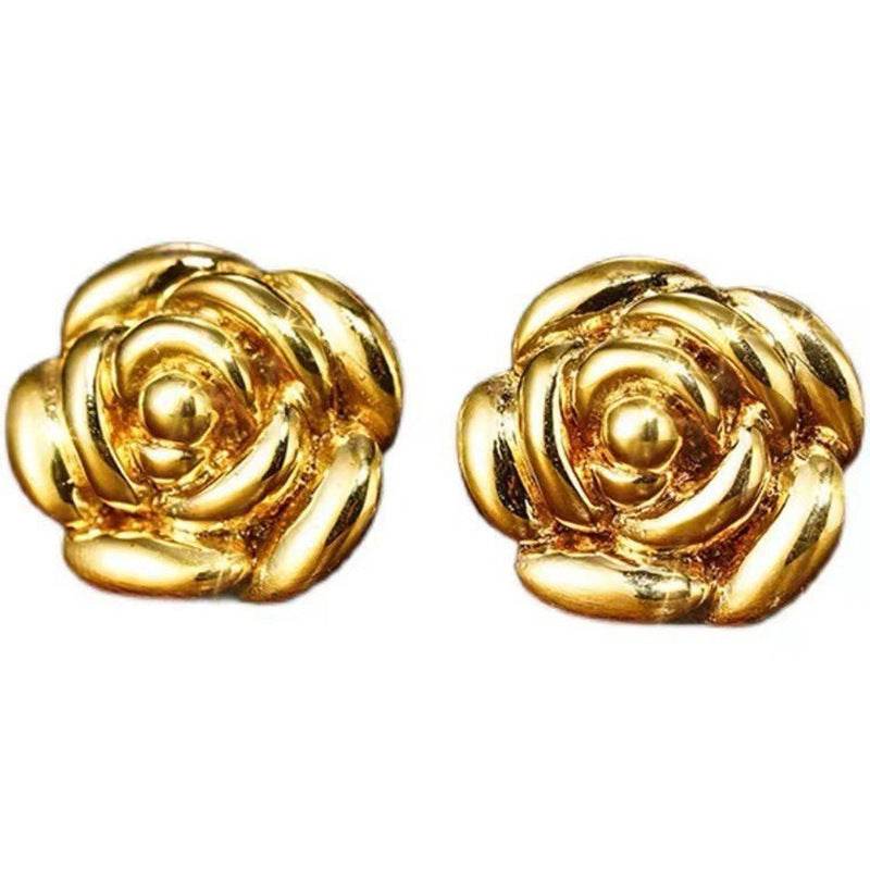 Light Luxury 3D Flower Earrings – Elegant Floral Statement Jewelry ladys earrings Distinguished Fine Apparel