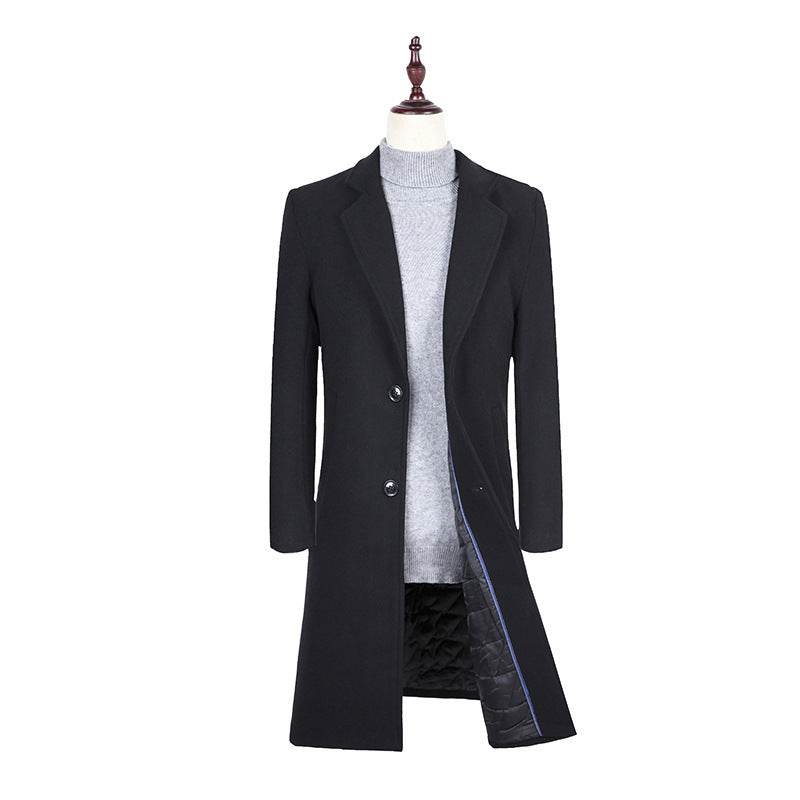 Discerning Gentlemen's Casual wool coat - Touch of Sophistication Without Pretension gents jacket Distinguished Fine Apparel Black M