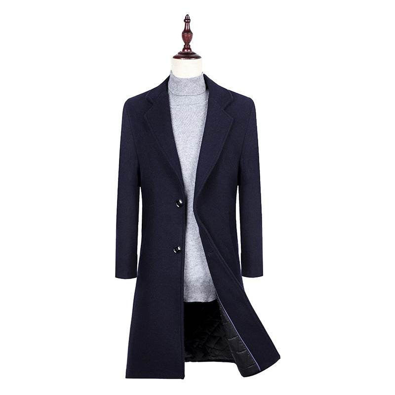 Discerning Gentlemen's Casual wool coat - Touch of Sophistication Without Pretension gents jacket Distinguished Fine Apparel Navy Blue M