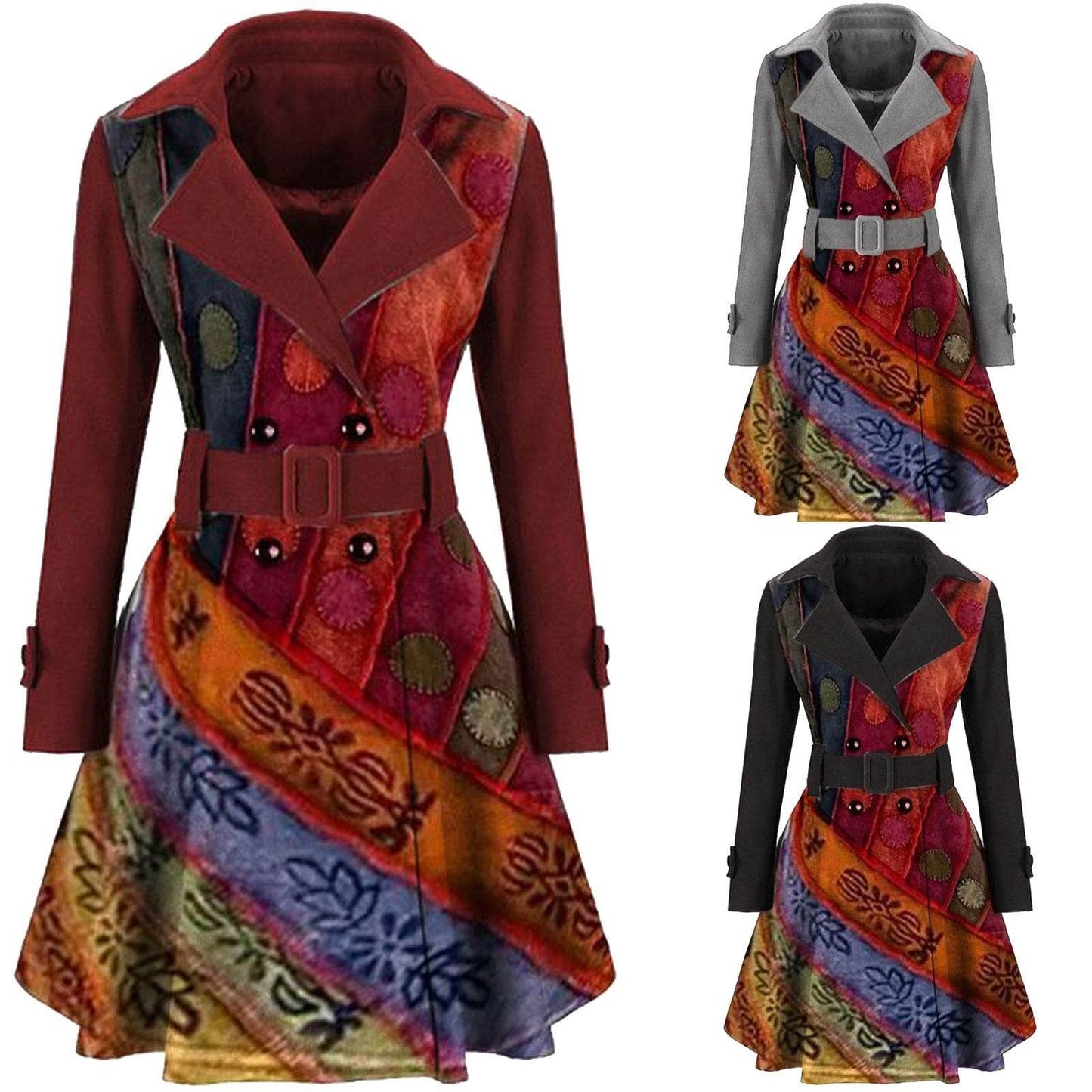 Eccentric Women's Winter Coat - Woolen Stylish and Modern dresses Distinguished Fine Apparel