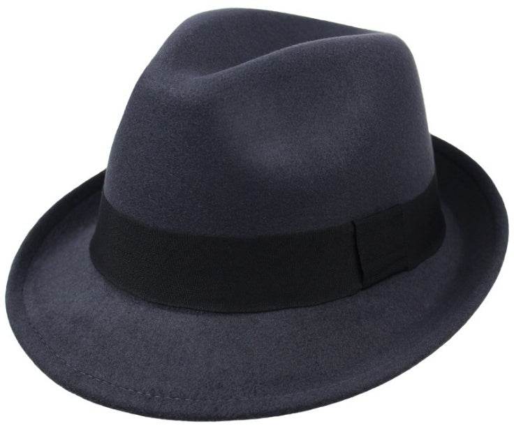 Gentleman's Genuine Daily hat - Wool Felt Hat Men's hats Distinguished Fine Apparel Dark Grey