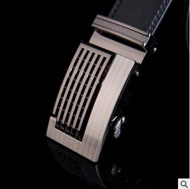 Men's Professional Business leather belt With automatic buckle formal wear Distinguished Fine Apparel 13 110 130cm