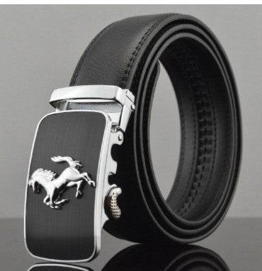 Mens Automatic Buckle Genuine Leather Belt formal wear Distinguished Fine Apparel