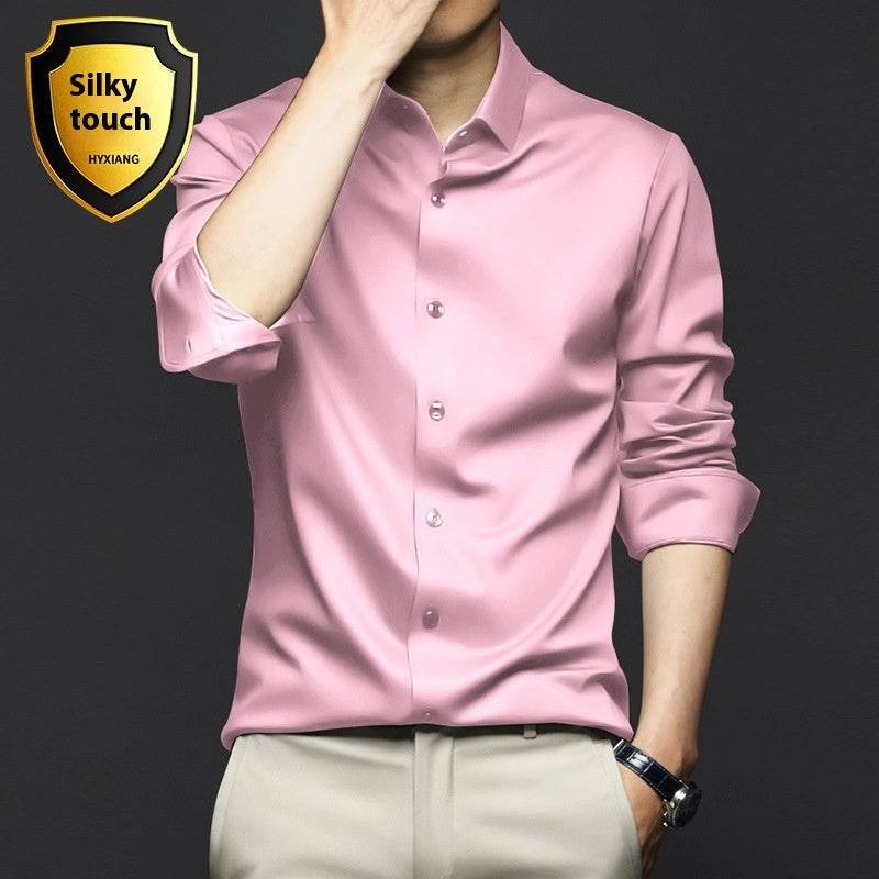 Long Sleeve Shirt Men's Anti-wrinkle Non-ironing Business Clothing Shirt gents Shirts Distinguished Fine Apparel