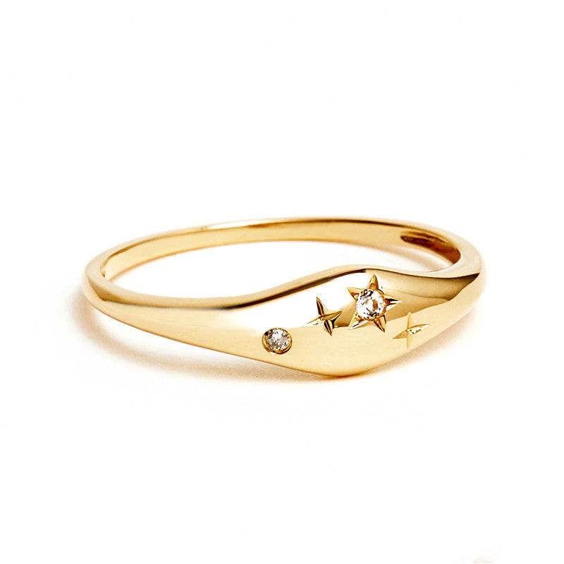 Women's Diamond Ring - Fashionable, stylish, sleek ladys ring Distinguished Fine Apparel Gold Aries No.6