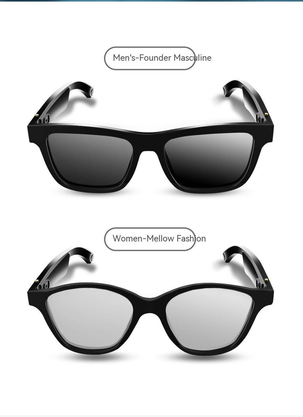 Smart Glasses Black Technology Headset Bluetooth Sunglasses gents sunglasses Distinguished Fine Apparel