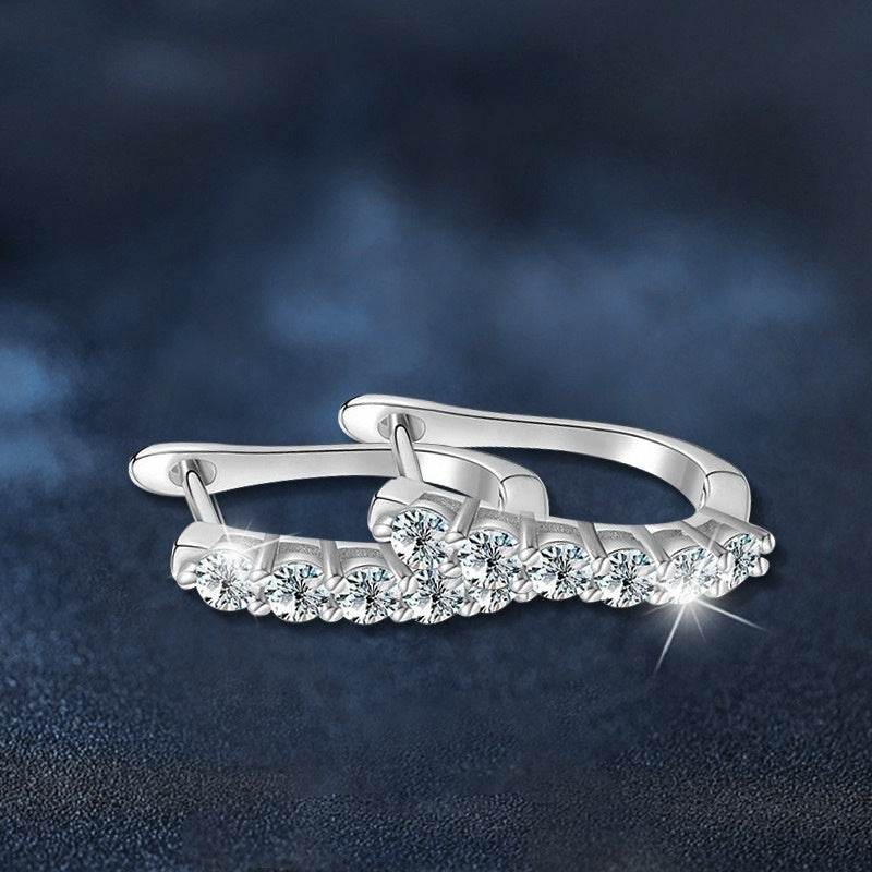 925 Sterling Silver U-shaped Earrings ladys earrings Distinguished Fine Apparel