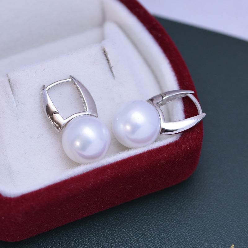 Elegant Geometric Pearl Earrings – Simple & Sophisticated Women’s Fashion ladys earrings Distinguished Fine Apparel