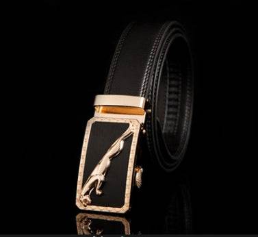 Men's Professional Business leather belt With automatic buckle formal wear Distinguished Fine Apparel 11 110 130cm