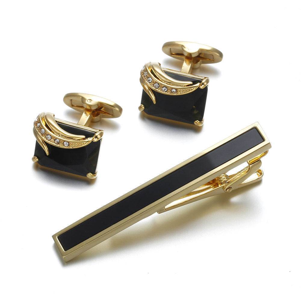 European And American Distinguished Gentlemen's Tie Clip And Cufflinks Set gents accessorys Distinguished Fine Apparel