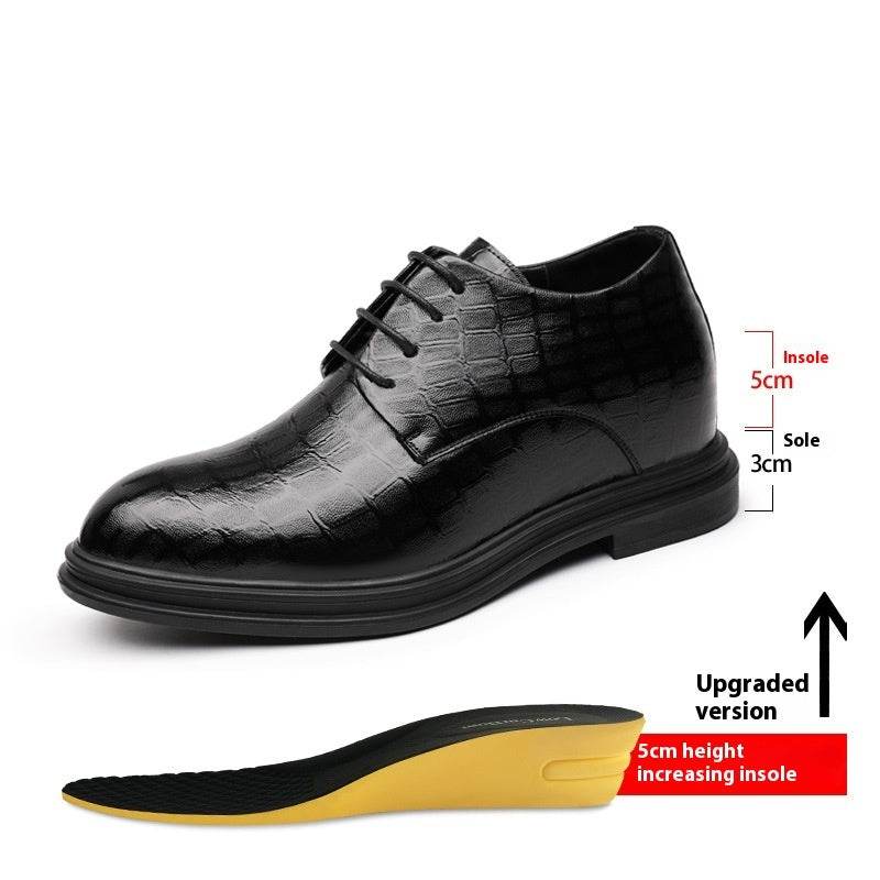 Gent's Business Formal Wear Leather Shoes Breathable gents shoes Distinguished Fine Apparel Black 37