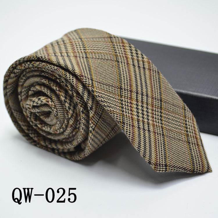 Mens Tie Super Narrow Wool-like Elegant Business Wear - Distinguished Fine Men's & Women's Apparel