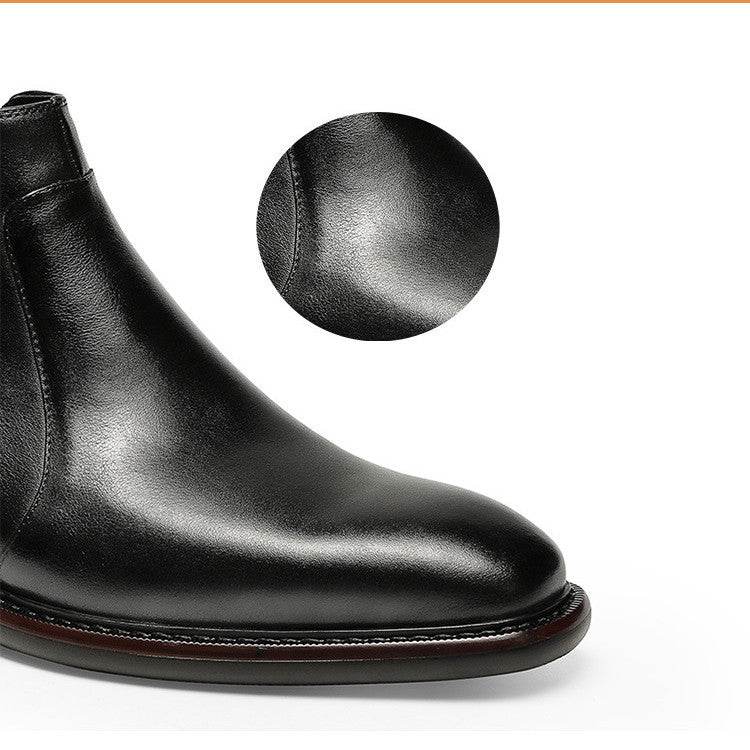 Men's Genuine Leather Formal Business Boots - Sleek and Affordable gents shoes Distinguished Fine Apparel