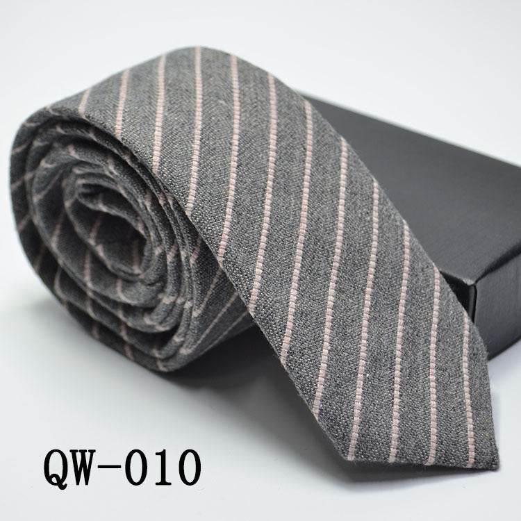 Mens Tie Super Narrow Wool-like Elegant Business Wear gent's ties Distinguished Fine Apparel QW010