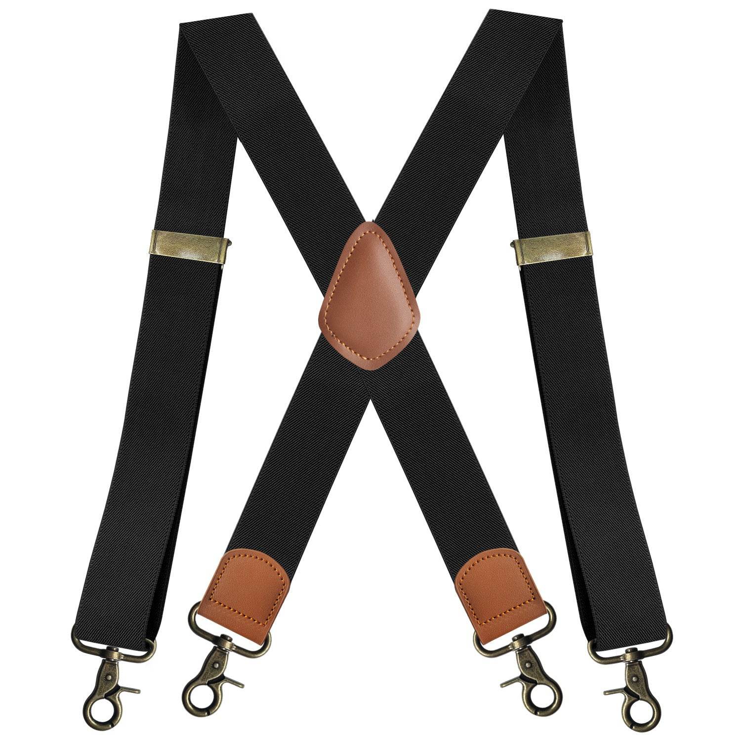 Elastic Straps X-type Suit Pants Suspenders - Quality Bronze Buckling formal wear Distinguished Fine Apparel